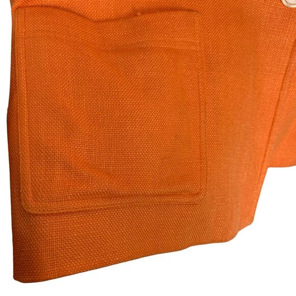 Vintage Y2K Peach Woven Skirt Suit By Susan Bristol Size 10 Blazer 14 Skirt 90s - Picture 3 of 15